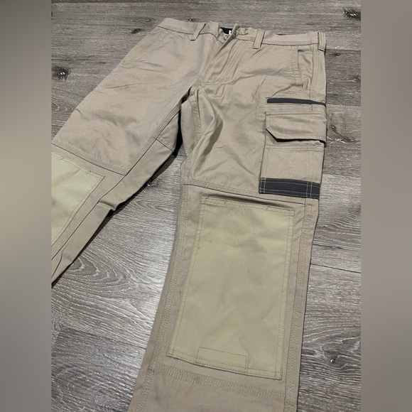 FXD work pants. Tan color dark grey and neon green. Size 32 waist - Picture 4 of 12